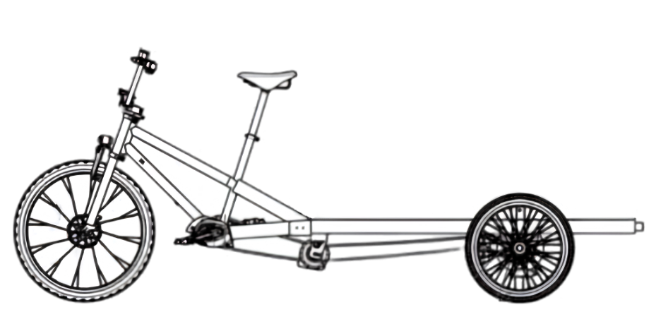 Flatbed side elevation line drawing